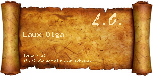 Laux Olga névjegykártya