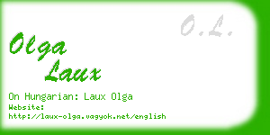 olga laux business card